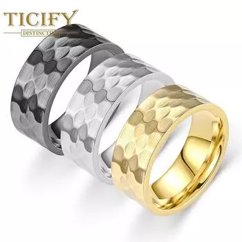 Новое мужское кольцо из титановой стали, сбивающее удары, и модные кольца для пар 6 золотой