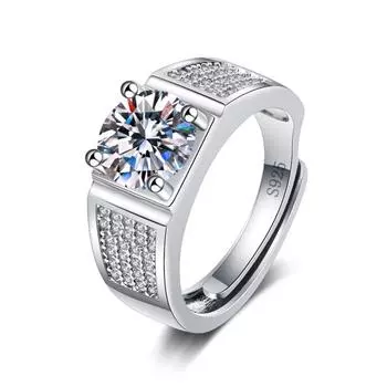 Новое мужское кольцо с бриллиантами, стильное серебряное кольцо S925, модные ювелирные кольца для влюбленных, подарок на годовщину и день рождения