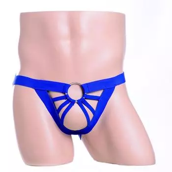 Новое мужское сексуальное нижнее белье, супер дышащие стринги с полым бандажом One size