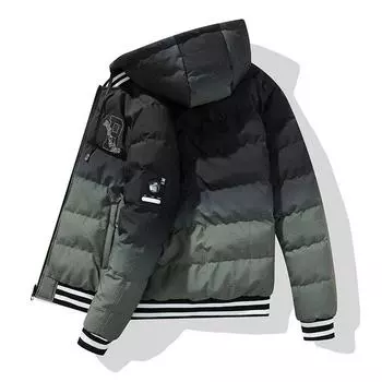 Новое мужское зимнее пальто на хлопковой подкладке синего цвета с капюшоном, трендовое повседневное свободное пальто XL