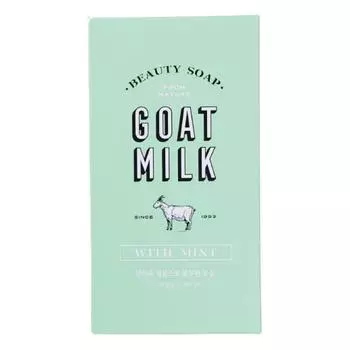 Новое мыло Shower Mate на основе козьего молока (мятный) 90г x 4 шт., 360г, 1 шт.