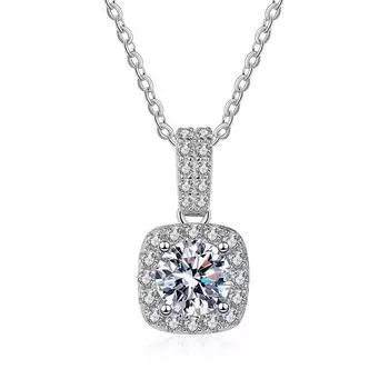 Новое настоящее ожерелье из муассанита 2 карата, подвеска для женщин, стерлинговое серебро S925, свадебные украшения с бриллиантами на заказ, оптовая продажа 1ct