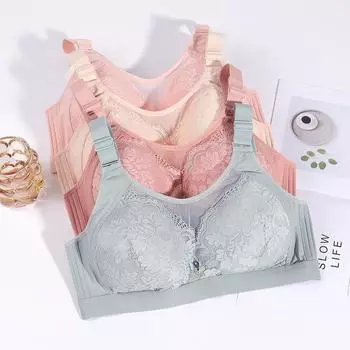 Новое немагнитное нижнее белье больших размеров для людей среднего и пожилого возраста, без стального обода, тонкий хлопок, не пропускающий свет бюстгальтер, собирающийся и регулирующийся бюстгальтер для мам Size 38/85C розовый