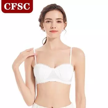 Новое нестальное кольцо в Европе и Америке, регулируемое однотонное нижнее белье, французское кружево, шелковая поверхность S белый