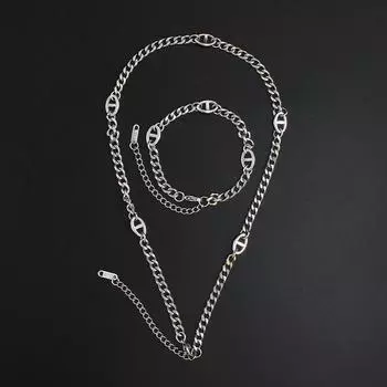 Новое нишевое универсальное кубинское ожерелье с кубинским носом из титановой стали, позолоченный браслет из 18-каратного золота, женственность, простота, мода