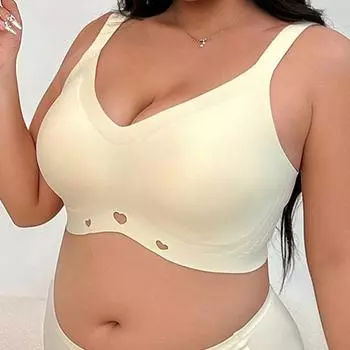 Новое нижнее белье большого размера бесшовное желеобразное наклейка большой бюстгальтер без стального кольца нижнее белье с большой грудью источник завод 1XL