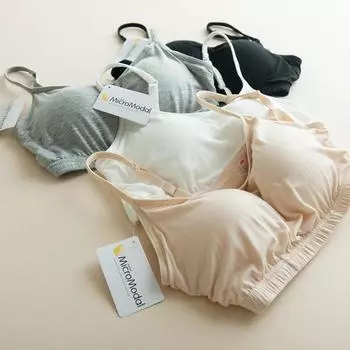 Новое нижнее белье из модала с нестальными кольцами, интегрированное с подтяжками на груди, жилет, бюстгальтер, спортивное нижнее белье, топ, короткий жилет, камзол S