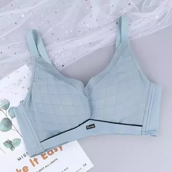 Новое нижнее белье средней и высокой плотности из дышащего хлопка, подходящего для молока, для женщин с маленькой грудью, бюстгальтеры со сборками, регулируемый кружевной поддерживающий бюстгальтер Size 34/75B чёрный
