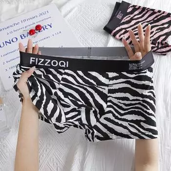 Новое нижнее белье Zebra для мужчин, боксеры из хлопка, твердые, для мужчин, пенис, дышащие, мужские боксеры, размер L-3XL L белый