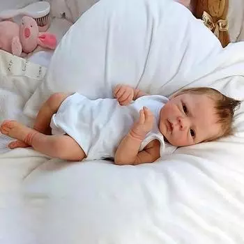 Новое обновление, милые полностью силиконовые куклы Reborn Baby Doll, дизайн ручной работы, виниловые силиконы, реалистичные живые детские куклы, игрушки для детей, подарок на день рождения для девочек Girl телесный