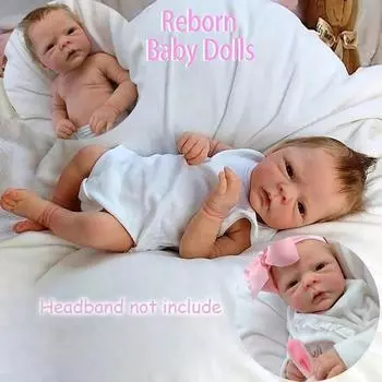 Новое обновление, милые полностью силиконовые куклы Reborn Baby Doll, дизайн ручной работы, виниловые силиконы, реалистичные живые детские куклы, игрушки для детей, подарок на день рождения для девочек Girl телесный
