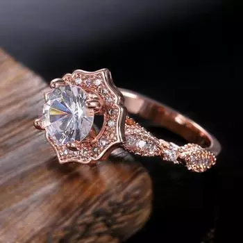 Новое обручальное кольцо с вспышкой, круглые блестящие кольца с цирконием, роскошные женские ювелирные изделия с кристаллами 6