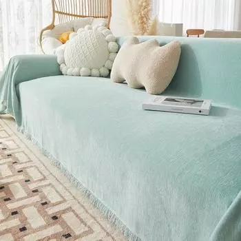 Новое одеяло для дивана цвета синели, универсальное и нескользящее круглый год 180*130cm