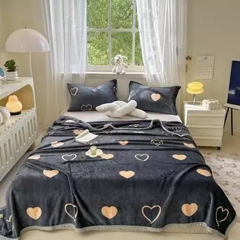 Новое одеяло с принтом из молочного волокна 300 г, бархатное одеяло из норки Cloud 100x150cm