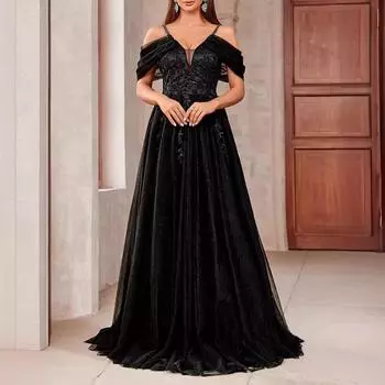 Новое однотонное V-образное вырезное подтяжк сетчатое свадебное элегантное тонкое маятниковое свадебное женское свадебное платье вечернее платье S белый