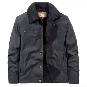 Новое осенне-зимнее мужское повседневное пальто со свободными лацканами, модное мужское флисовое пальто большого размера M