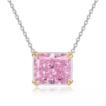 Новое осенне-зимнее преувеличенное индивидуальное розовое ожерелье с высокоуглеродистыми бриллиантами, элитные нишевые ювелирные изделия