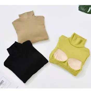 Новое осенне-зимнее женское теплое осеннее платье Darlon, одинарный топ с подушкой, теплая пижама с высоким воротником и подкладкой, домашняя одежда S зелёный