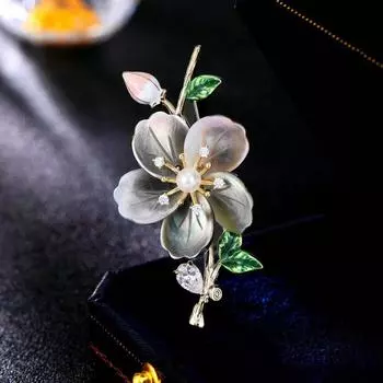 Новое осеннее и зимнее пальто, куртка, аксессуары, корсаж, фиксированная булавка для одежды, высококачественная натуральная брошь-цветок из ракушек