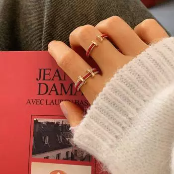 Новое открытое плетеное металлическое кольцо изысканный роскошный дизайн Джокер темперамент персонализированное кольцо на указательный палец