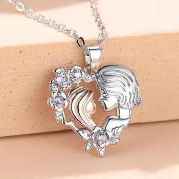 Новое ожерелье «Аватар материнской любви» из розового золота подходит в качестве подарка матерям на День матери. Ожерелье для матери и дочери в такой же рамке розового золота