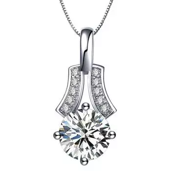 Новое ожерелье-цепочка серебряного цвета для женщин, нежный кулон, аксессуары для свадьбы и помолвки, подарок для любви, эффектные ювелирные изделия, новинка 45cm