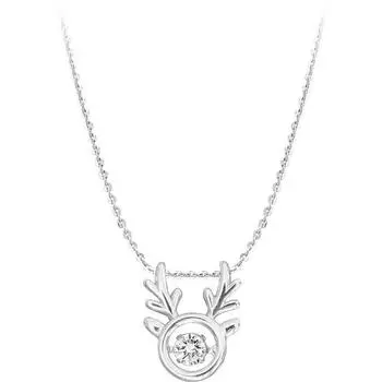 Новое ожерелье из лося 5,0 мм, цепочка на ключицы, женская ниша, дизайн, простой и милый литературный рождественский подарок с рогами