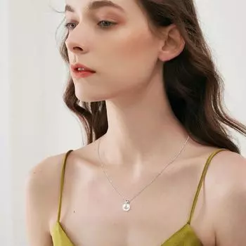 Новое ожерелье из натурального пресноводного жемчуга из стерлингового серебра S925, свитер с цепочкой на ключицу, подарок на день Святого Валентина 40cm-50cm