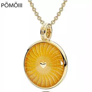 Новое ожерелье из стерлингового серебра 925 пробы, блестящие лучи солнца, кулон, звено цепи, ожерелье для женщин, популярные ювелирные изделия из бисера, сделай сам, ювелирные изделия 70cm