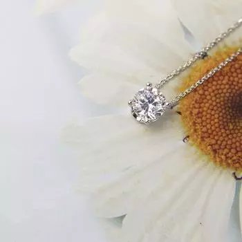 Новое ожерелье из стерлингового серебра S925 с 4-мя фианитами Cz, женское, с подвеской из настоящего муассанита, свадебное, помолвочное, колье, ювелирные украшения серебряный