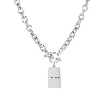 Новое ожерелье из титановой стали, мужское ожерелье Tide Clavical Light, роскошное живое маленькое японское ожерелье Tide, мужские и женские грубые аксессуары в стиле хип-хоп, уличная сеть