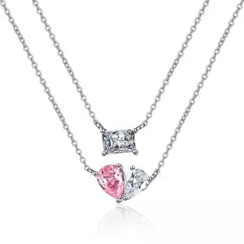 Новое ожерелье-компаньон для женщин Ins Light Luxury Niche Design Love двухслойная ключичная цепочка