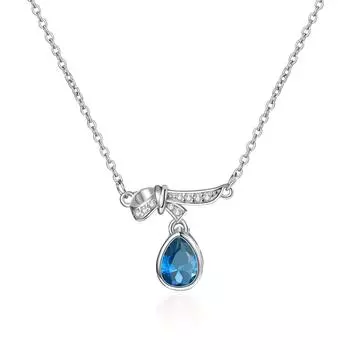 Новое ожерелье Ocean Heart Dream Tears Niche Light Luxury Clavicle Chain Подвеска Дизайн Аксессуары