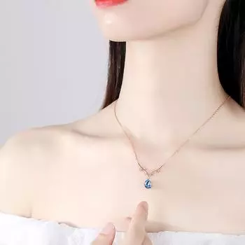 Новое ожерелье One Deer Has You из серебра 925 пробы с кристаллами и бриллиантами, модное, темпераментное, модное, OL