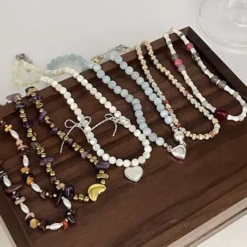 Новое ожерелье ручной работы в китайском стиле с бисером, винтажное ожерелье с подвеской в виде ключицы для женщин и девочек, ювелирные изделия, подарки 13