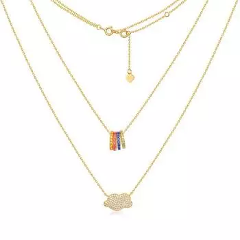 Новое ожерелье S925 серебряного цвета с цирконием и наложением облаков, женская брендовая цепочка для свитера Senior Sense