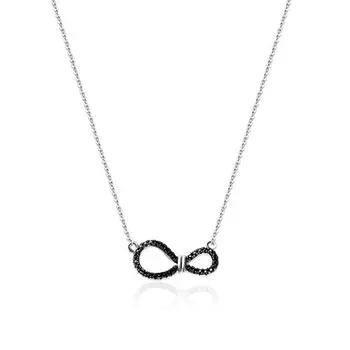 Новое ожерелье с надписью «Бесконечная любовь» для женщин, простое ожерелье с подвеской в виде банта