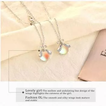 Новое ожерелье с подвеской Firefly для женщин, цепочка на ключицу из серебра 925 пробы, 45 см, элегантное ожерелье для помолвки, изящные ювелирные украшения, подарок