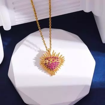 Новое ожерелье с подвеской «Подсолнух любви», женские ювелирные аксессуары, персонализированная универсальная креативная цепочка на ключицу золотой