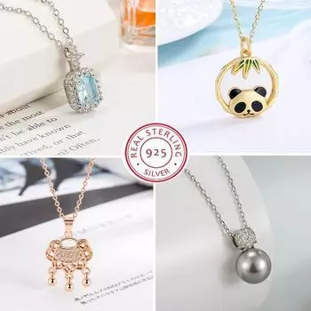 Новое ожерелье с подвеской в виде квадратного сердца из стерлингового серебра 925 пробы, подходит для бусин, модных женских украшений, подарка на вечеринку