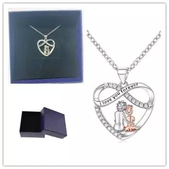 Новое ожерелье женская мода личность мать ребенок кулон в форме сердца маленькая группа