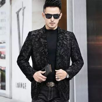 Новое пальто из натуральной кожи, мужской костюм, приталенный костюм, пальто из овчины с принтом, весенне-осенний меховой костюм 4XL