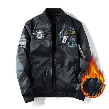 Новое пальто мужская летная куртка осенне-зимняя бейсбольная форма модная брендовая двухсторонняя куртка хлопковая куртка мужская верхняя одежда больших размеров M