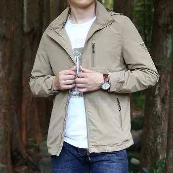 Новое пальто мужская осенняя спортивная верхняя молодежная куртка-ветровка с капюшоном M