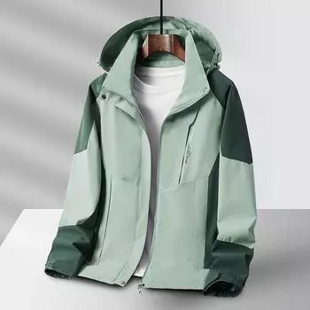 Новое пальто мужское новое весенне-осеннее пальто куртка верхняя свободная куртка-бомбер молодежная с капюшоном мужская M