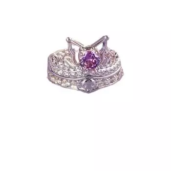 Новое парное кольцо любимое кольцо Yokulomi регулируемое открытие инкрустированное фиолетовым бриллиантом мода универсальный темперамент adjustable