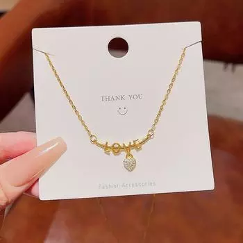 Новое персонализированное ожерелье с буквой ветра ins, женский кулон с нишевым дизайном, 18-каратное золото, цепочка с ключицей, ювелирное украшение золотой