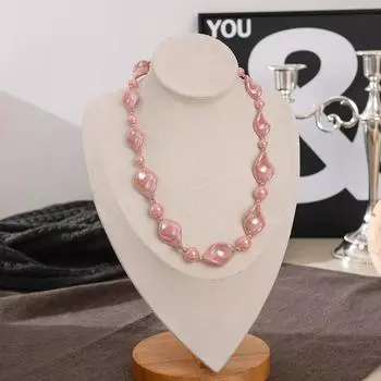 Новое персонализированное ожерелье с преувеличенным стилем, нерегулярный дизайн из жемчужных бусин из смолы, женская модная цепочка-воротник 46CM