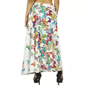 Новое платье, хлопковая волшебная юбка с запахом, плюс размер, длинная 34 дюйма, белая, с запахом, с лямкой на шее One size покинуть белый