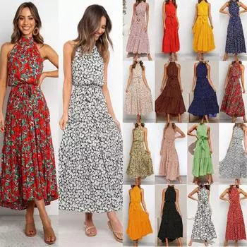 Новое пляжное платье на шнуровке с принтом в горошек и лямкой на бретельках S